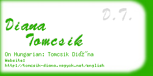 diana tomcsik business card